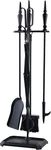 Gothic 5-PIECE Fireplace Tool Set With Sturdy Handles For Indoor/outdoor Use. Fixed Price $92.99.