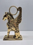 Brass Pegasus Horse Foot Rail Bar Support Holder 2 In. Id. Fixed Price $99.99.
