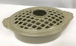 Vtg Vermont Castings Enameled Iron Lattice Wood Stove Steamer/humidifier. Fixed Price $208.00.