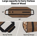 Firewood Carrier Bag Heavy Duty Waxed Canvas Log For Large L.... Fixed Price $33.95.