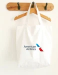 American Airlines Classic Log Canvas Tote Bag Travel Personal Item Souvenir. Fixed Price $24.00.